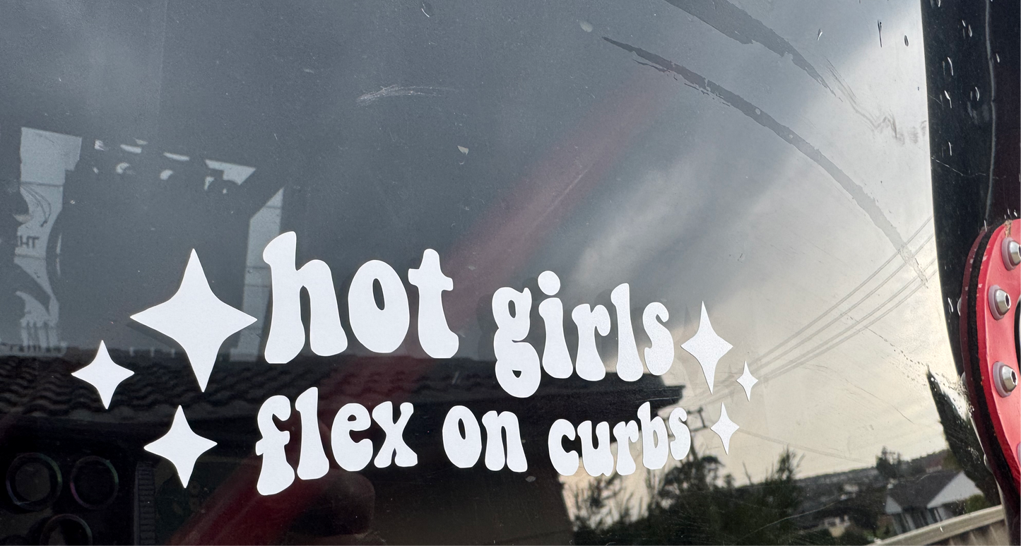 Hot girls flex on curbs